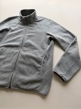 Uniqlo Men's Full-Zip Fleece Jacket - Light Gray
